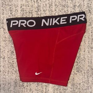 Nike Pro Red and Black Compression Shorts